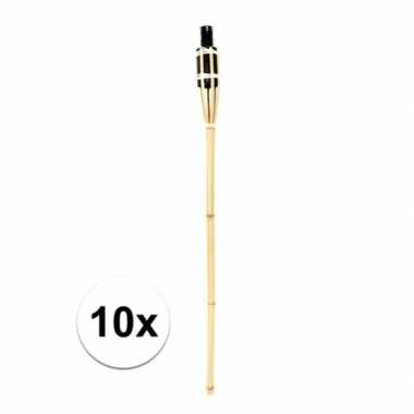 10x bamboe tuinfakkels 90 cm