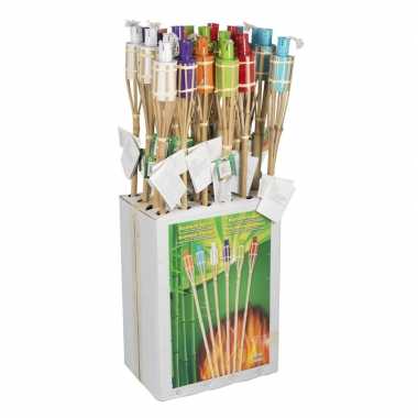 Bamboe tuinfakkel rood 90 cm