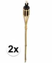 2 x bamboe tuinfakkels 88 cm