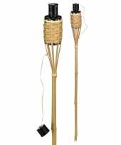 2x bamboe tuinfakkels 60 cm