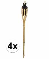 4 x bamboe tuinfakkels 88 cm