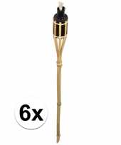 6 x bamboe tuinfakkels 88 cm