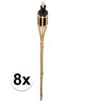 8 x bamboe tuinfakkels 88 cm