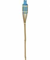 Bamboe tuinfakkel blauw 65 cm