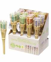 Set van 8x stuks citronella bamboe tuinfakkels 30 5 cm