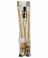 Tuinfakkel 9x stuks 60 cm van bamboe